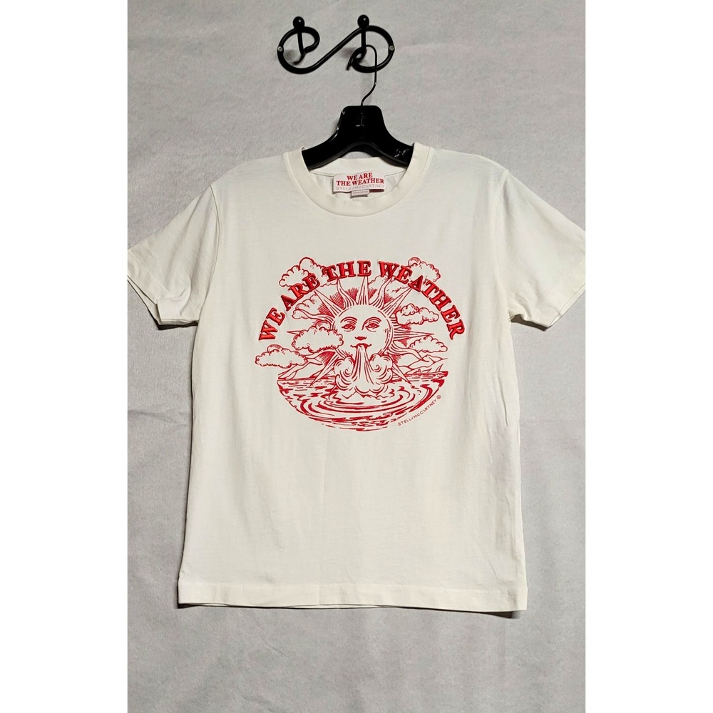 Stella McCartney We Are The Weather Graphic Embroidered Crew Tee White 42